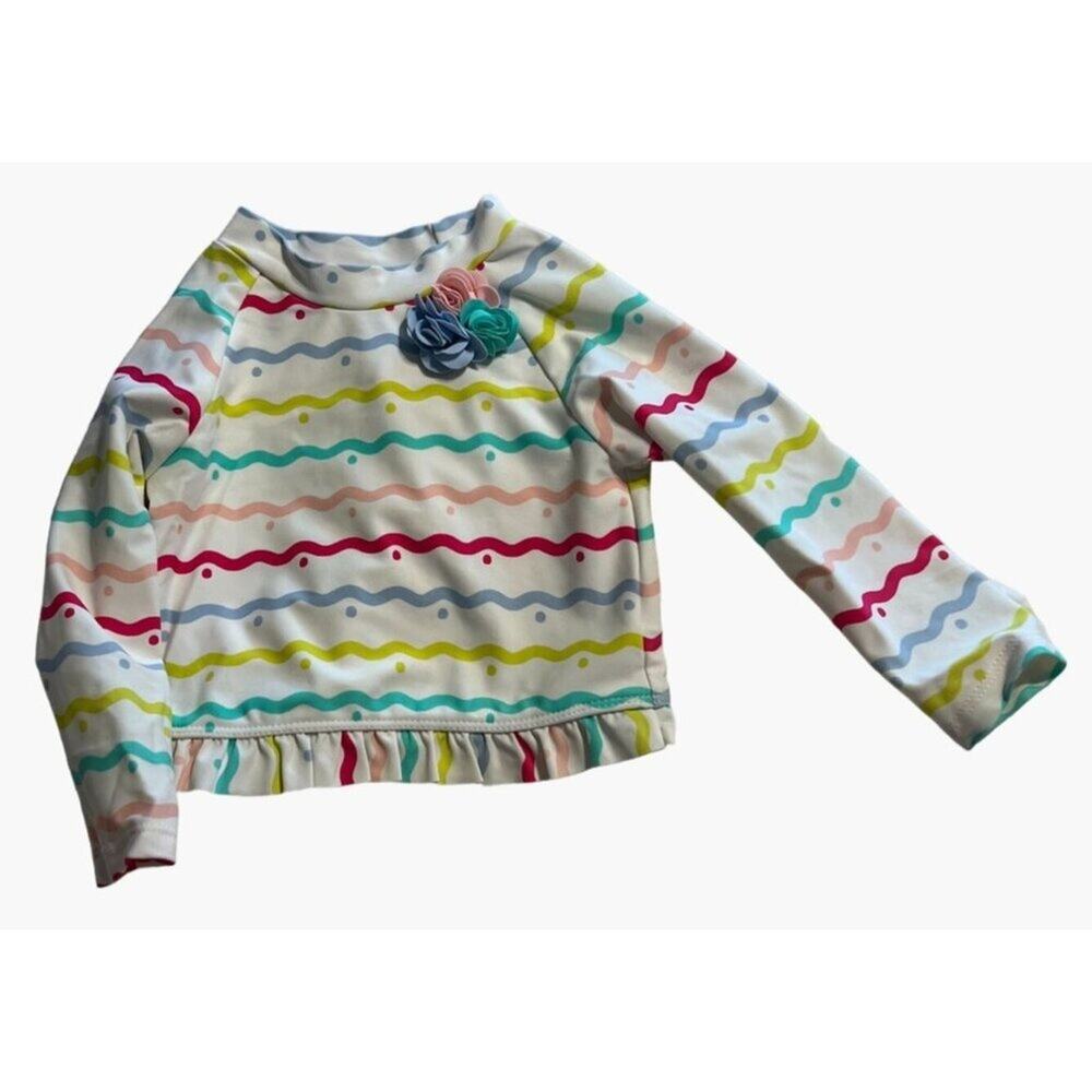Little Me Rash Guard Top Long Sleeve Infant Girls Size 18 months Smoke free home